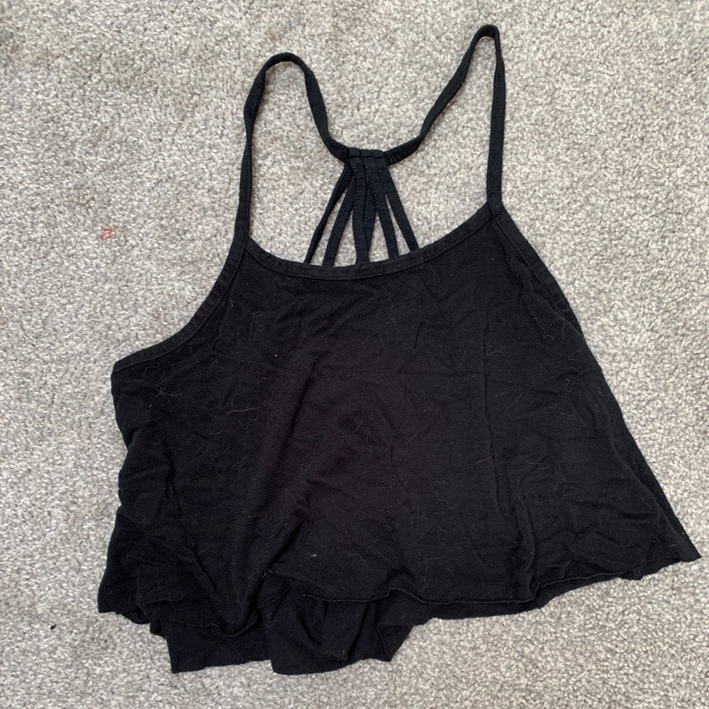 forever 21 cropped tank top with strappy back